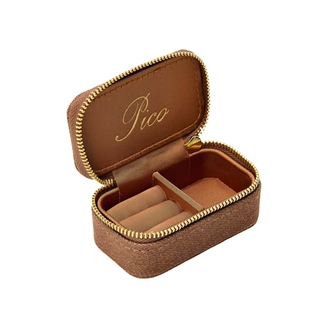 Pico Small Jewelry Box Cognac Denim